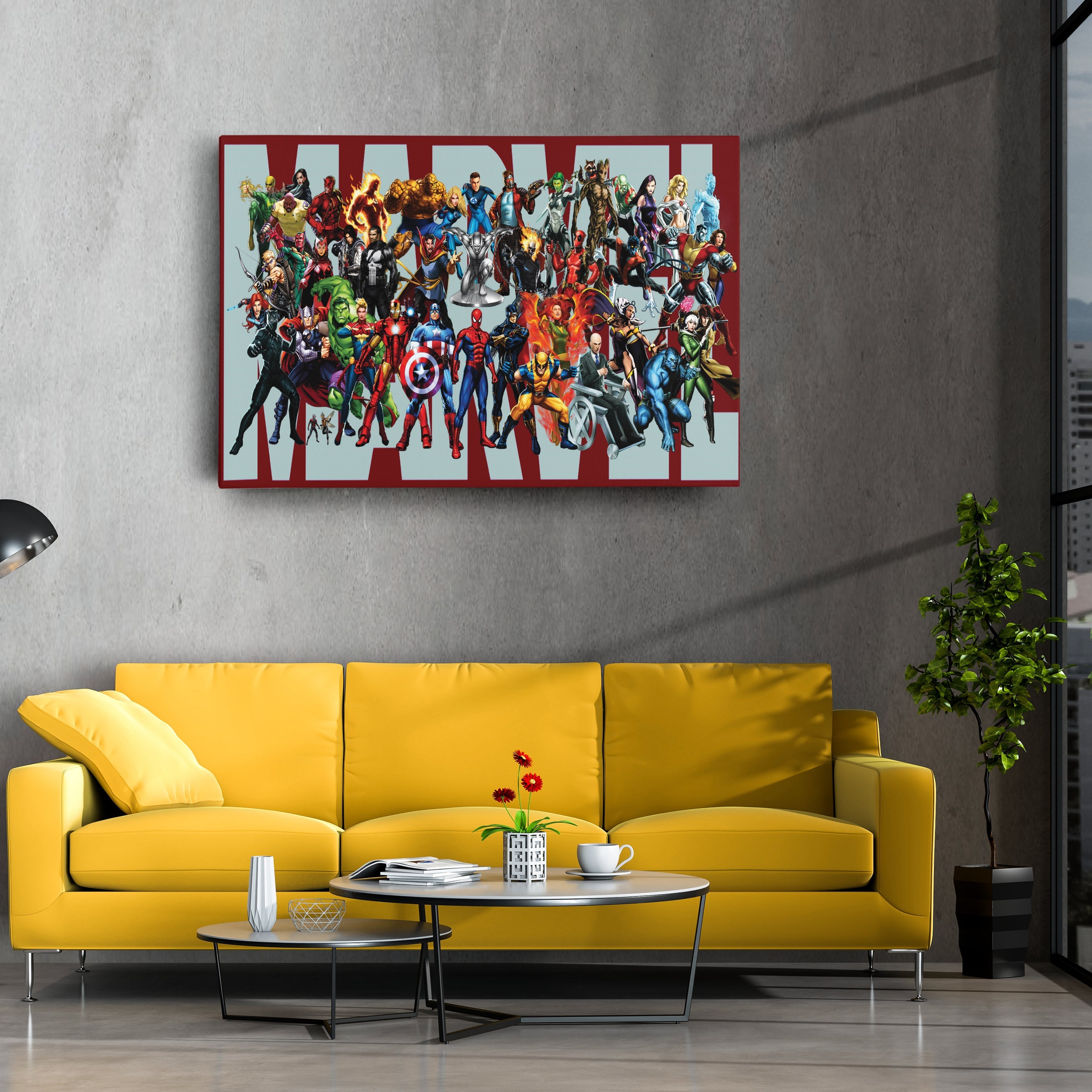 Marvel Superheroes Canvas Wall Art – Comics Print for Kids