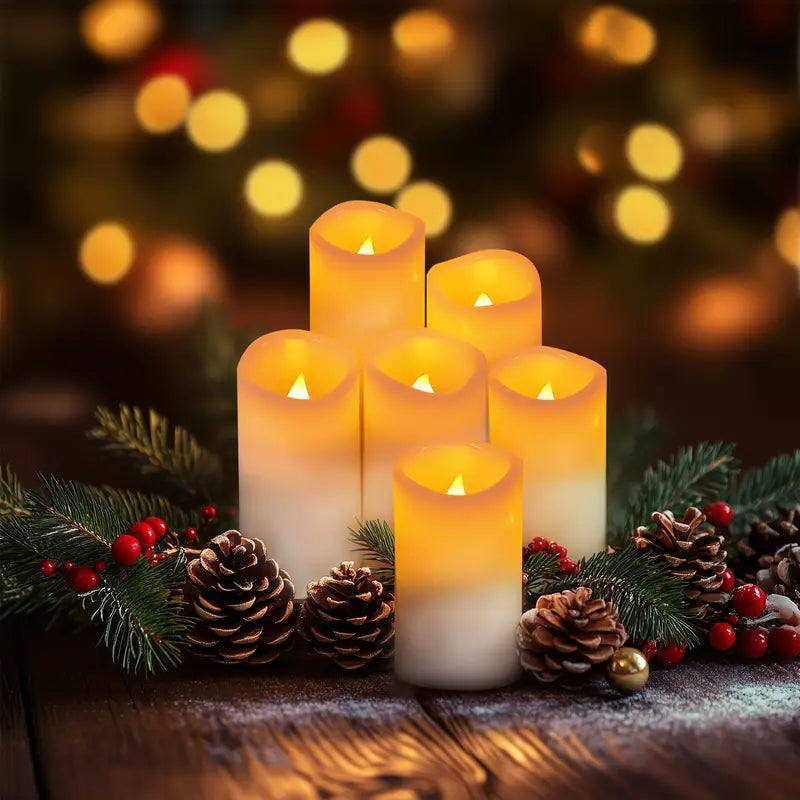 9pcs Remote Control Flameless LED Candle Set