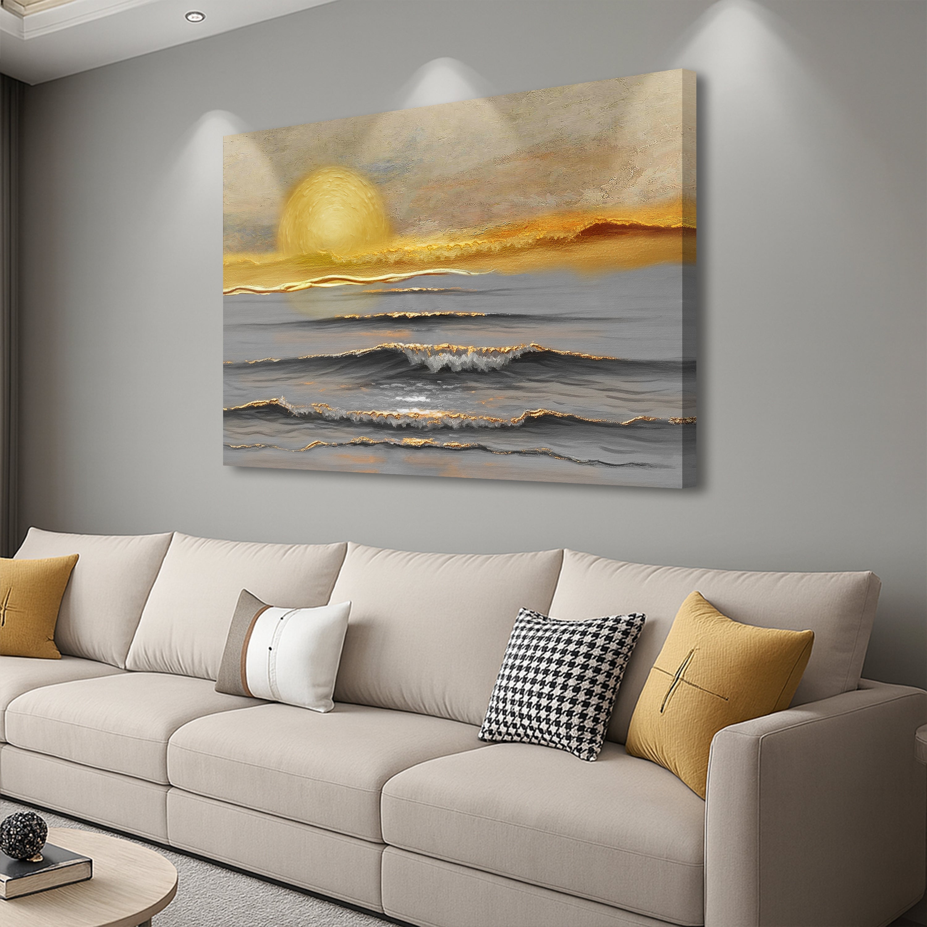 Golden Horizon Calm Wall Art