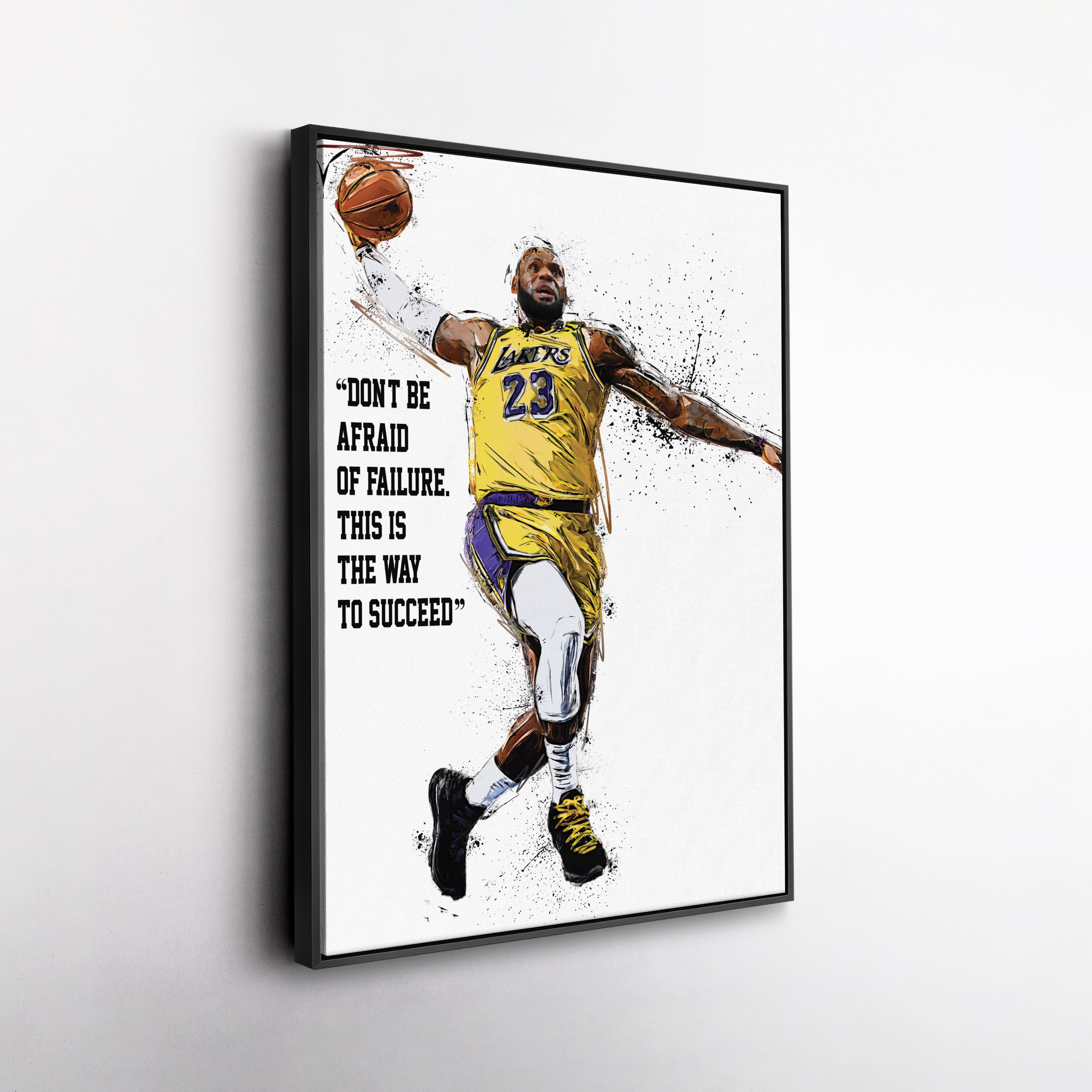 LeBron James Quote Canvas Art – Lakers Wall Decor