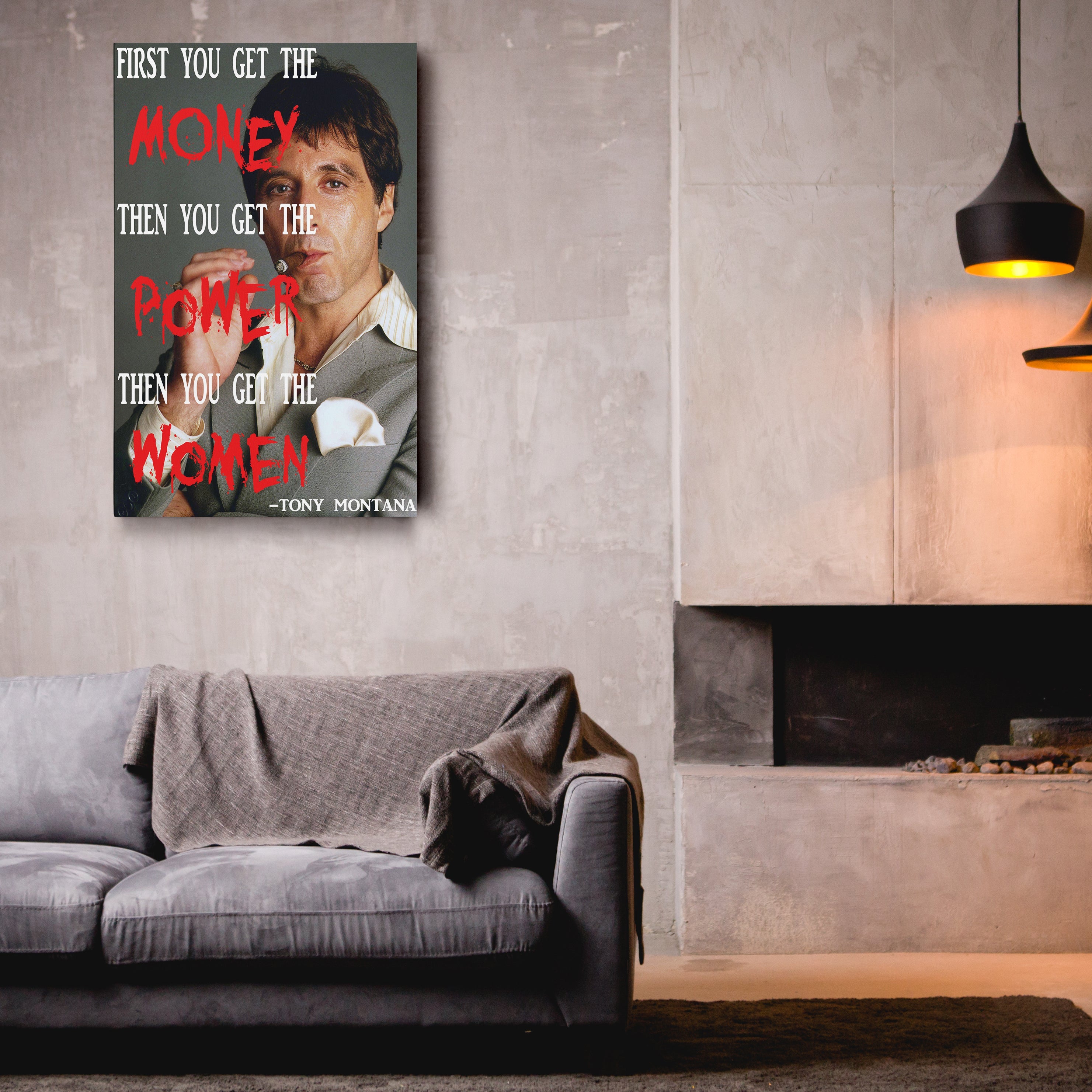 Scarface Quote Canvas Art – Tony Montana Wall Decor