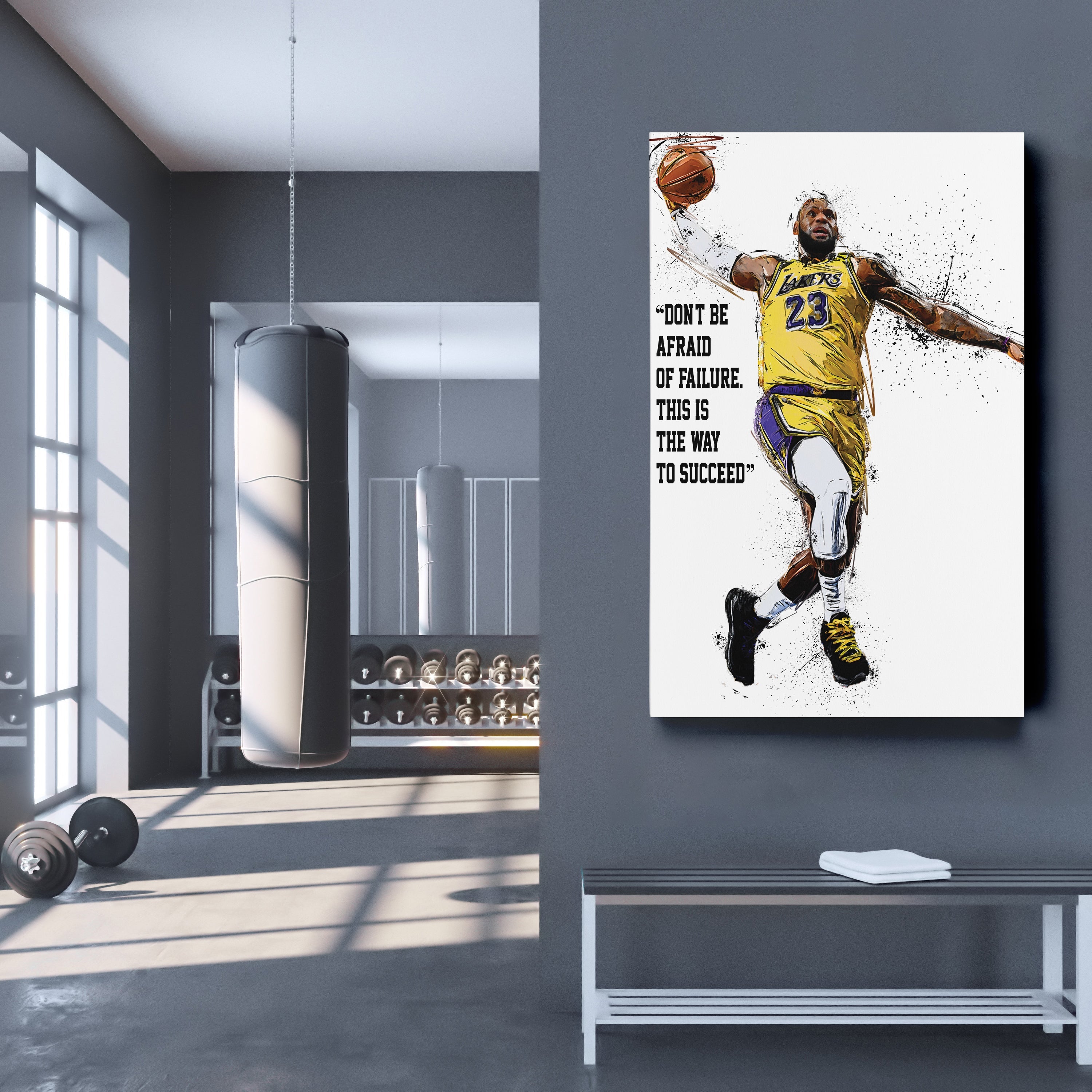 LeBron James Quote Canvas Art – Lakers Wall Decor