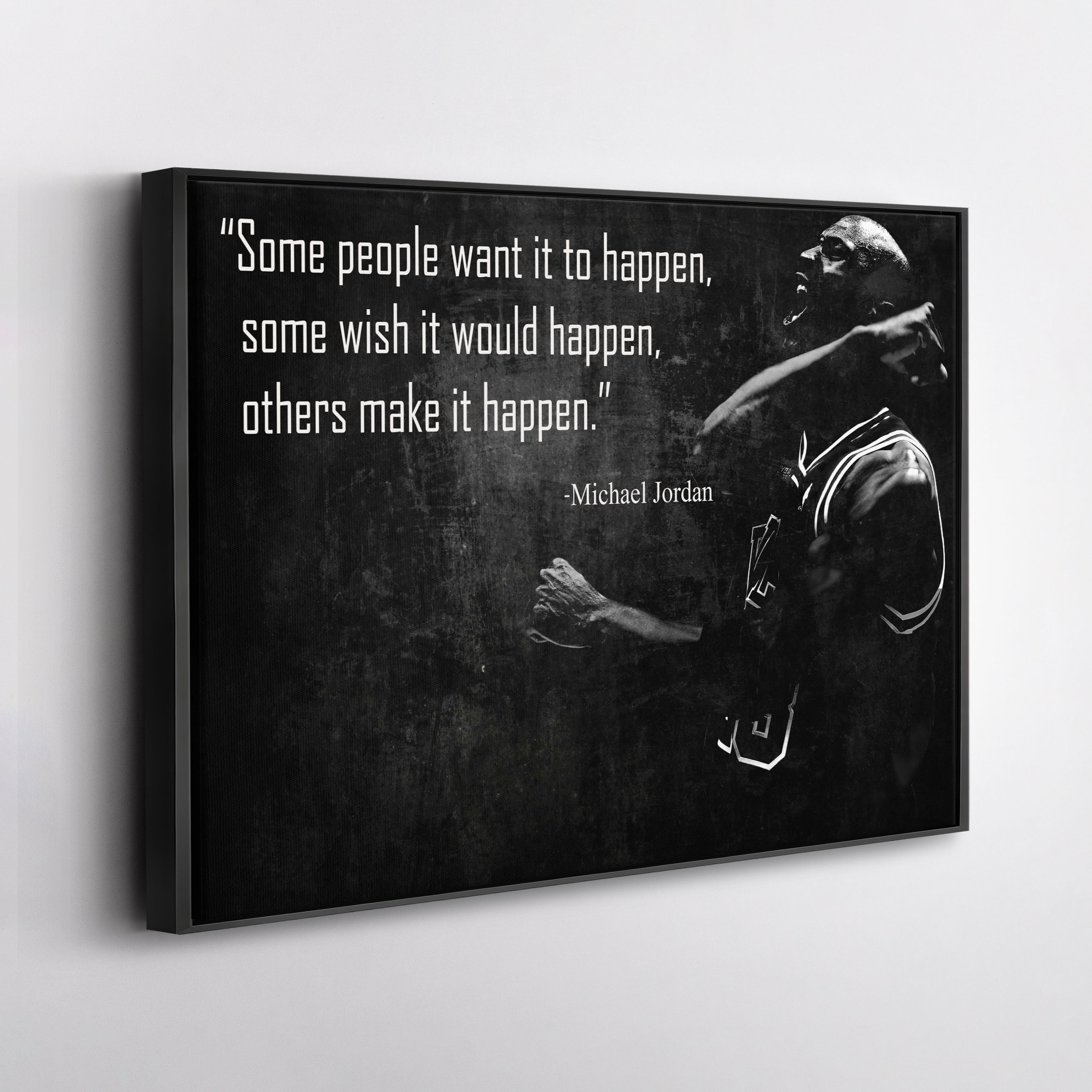 Michael Jordan Quote Canvas – Black & White Chicago Bulls Wall Art Gift for Sports Fans