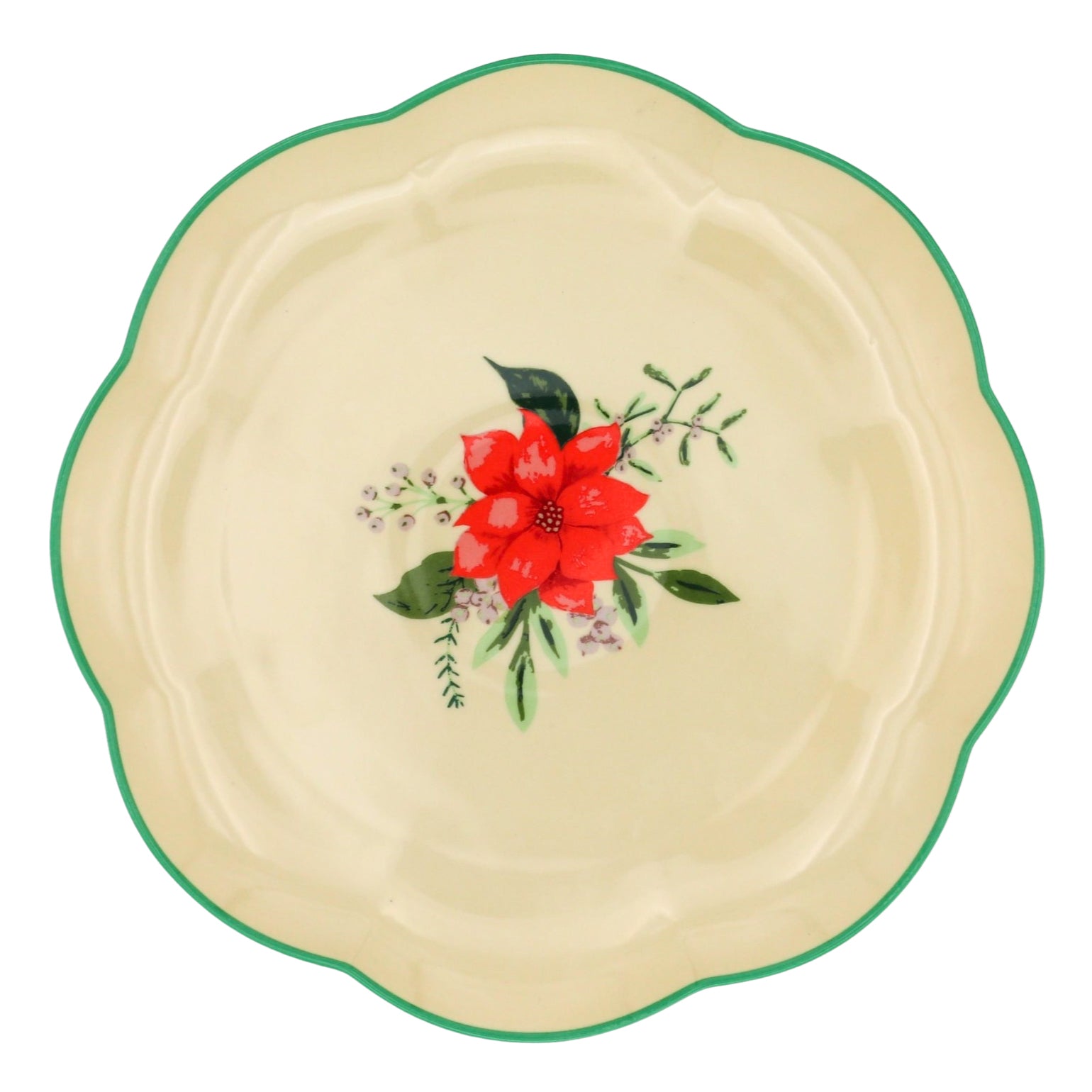 Fabled Flora Scalloped Dinner Plate - Case of 12 Plates